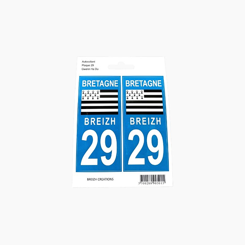 Autocollant Plaque de Voiture 29