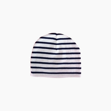 Bonnet Breton Marinière Blanc Ecru Rayé Marine