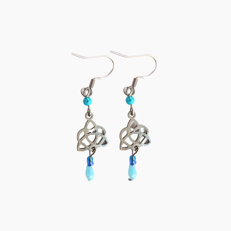 Boucles d'Oreilles "Âme Celte" Turquoise
