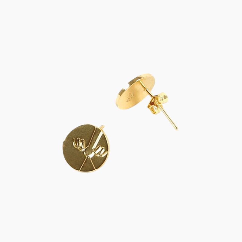 Boucles d'oreilles Nemesia or