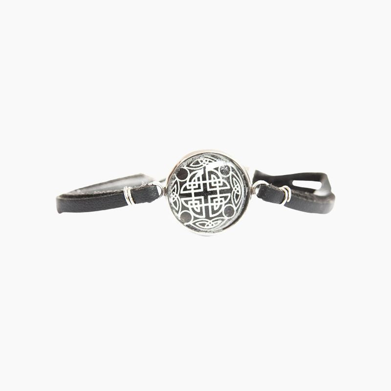 Bracelet Breton Mixte Entrelacs en Suédine Noire