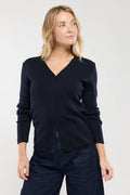 Cardigan-Locronan-en-laine-et-acrylique-rich-navy