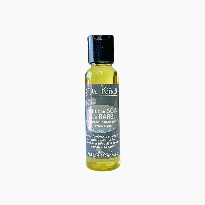 Huile de Soin pour la Barbe aux Huiles de Chanvre, de Ricin et aux Algues