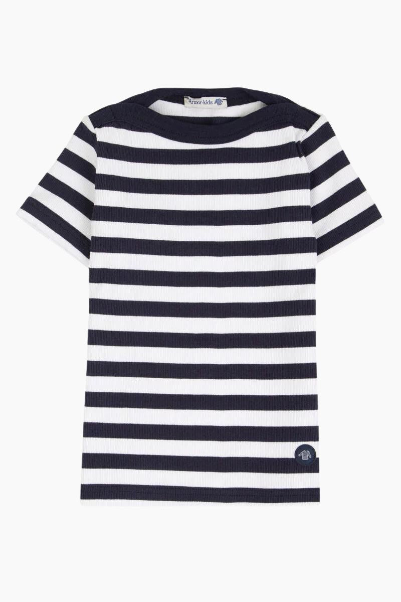 Marinière "Carantec" Kids en Coton blanc navire
