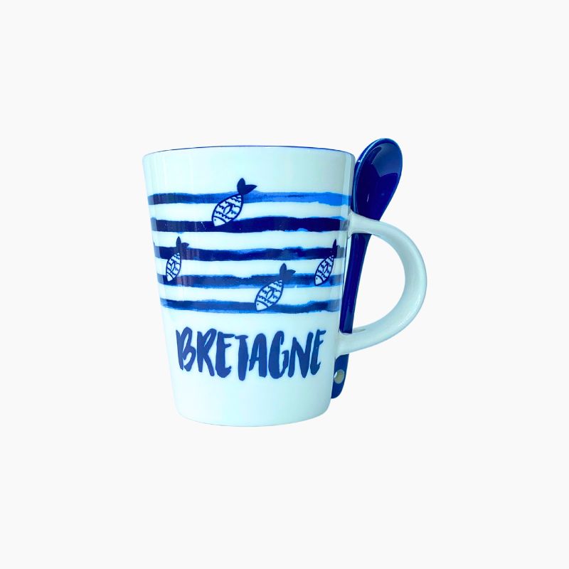 Mug Triskell et Poissons avec Cuillère