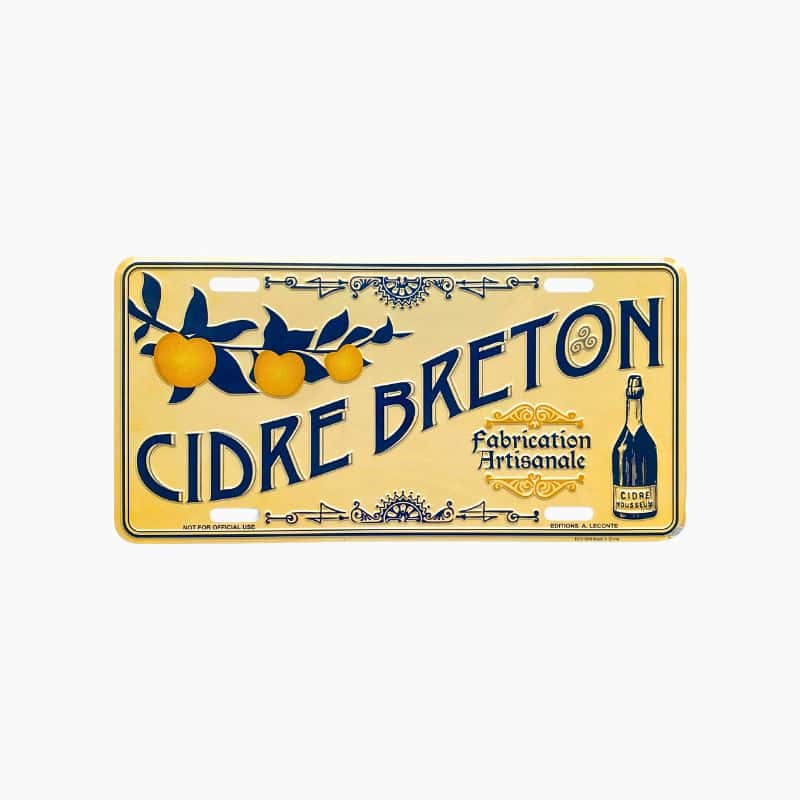 Plaque Décorative en Métal Cidre Breton