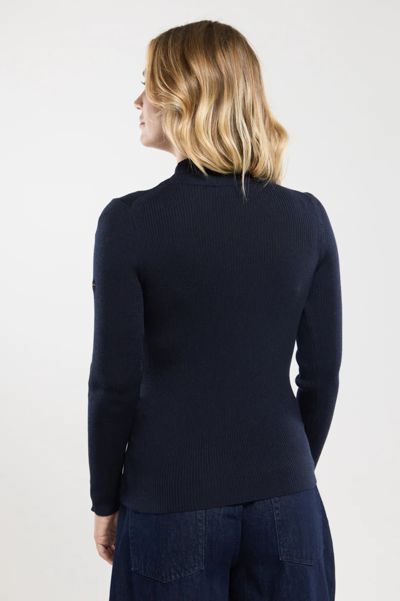 Pull Combourg rich navy vue de dos - Armor Lux
