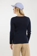 Pull Liffré Rch Navy vue de dos - Armor Lux
