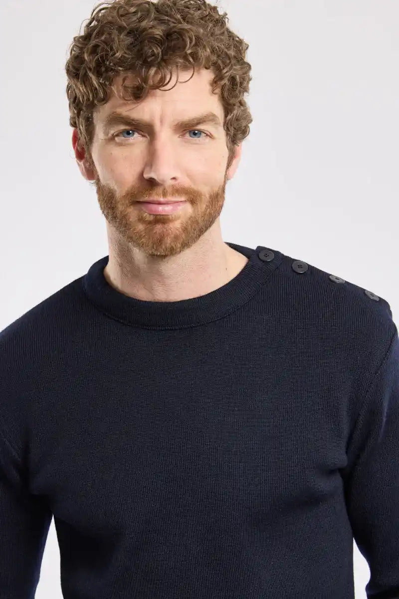 Pull-Marin-Homme-Gavrinis-bouton