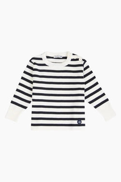 Pull Marin "Briac" Kids en Laine nature navire