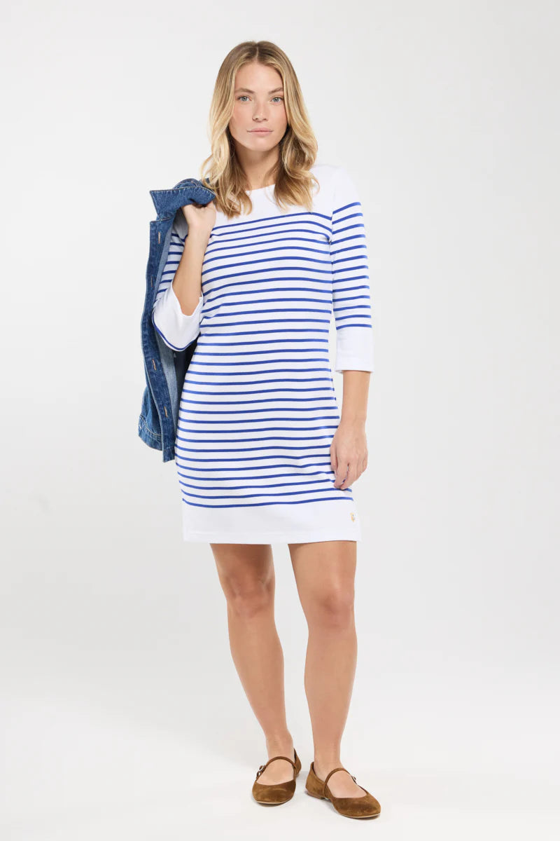 Robe-Ile-Tudy-en-coton-epais-blanc-etoile-face-1