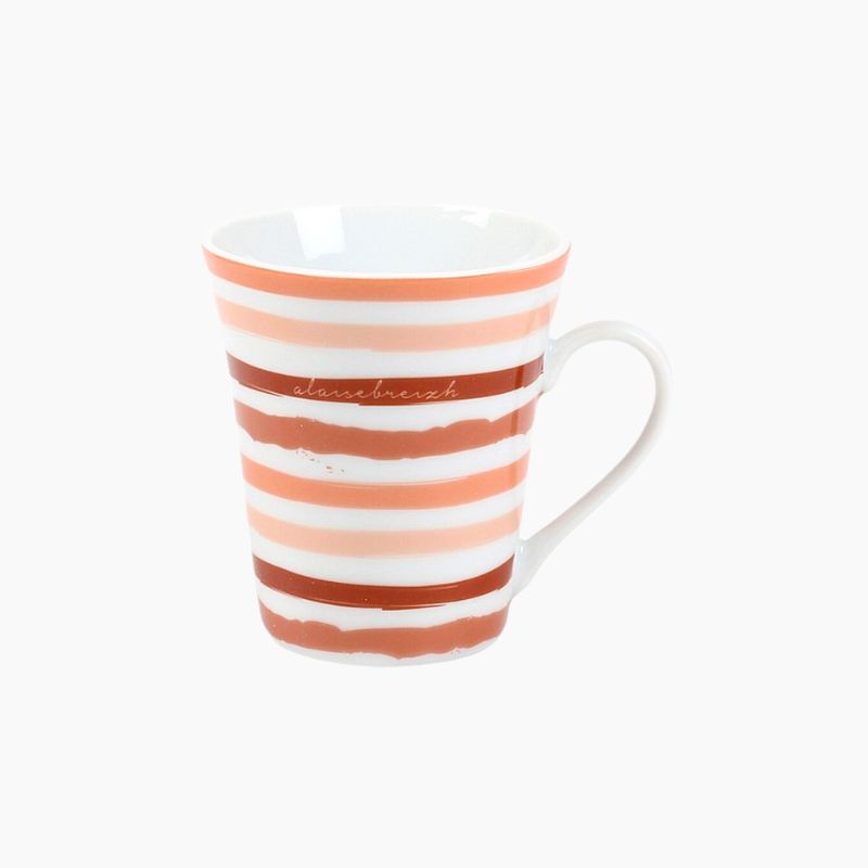 Set 2 Mugs Rayé Terracotta - A l'Aise Breizh