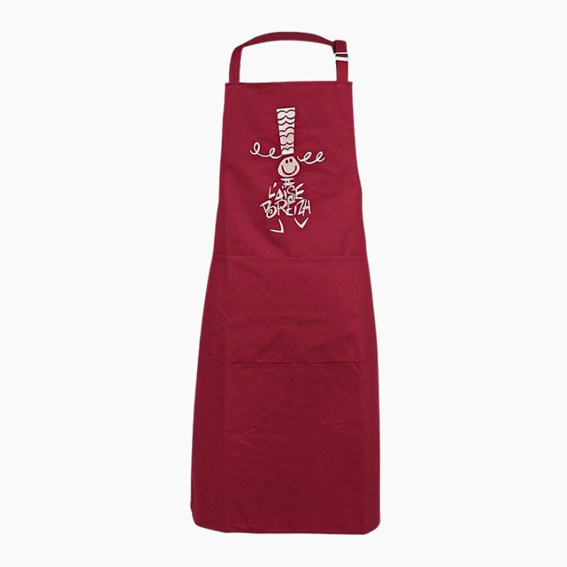 Tablier Brodé Bigoudène bordeaux