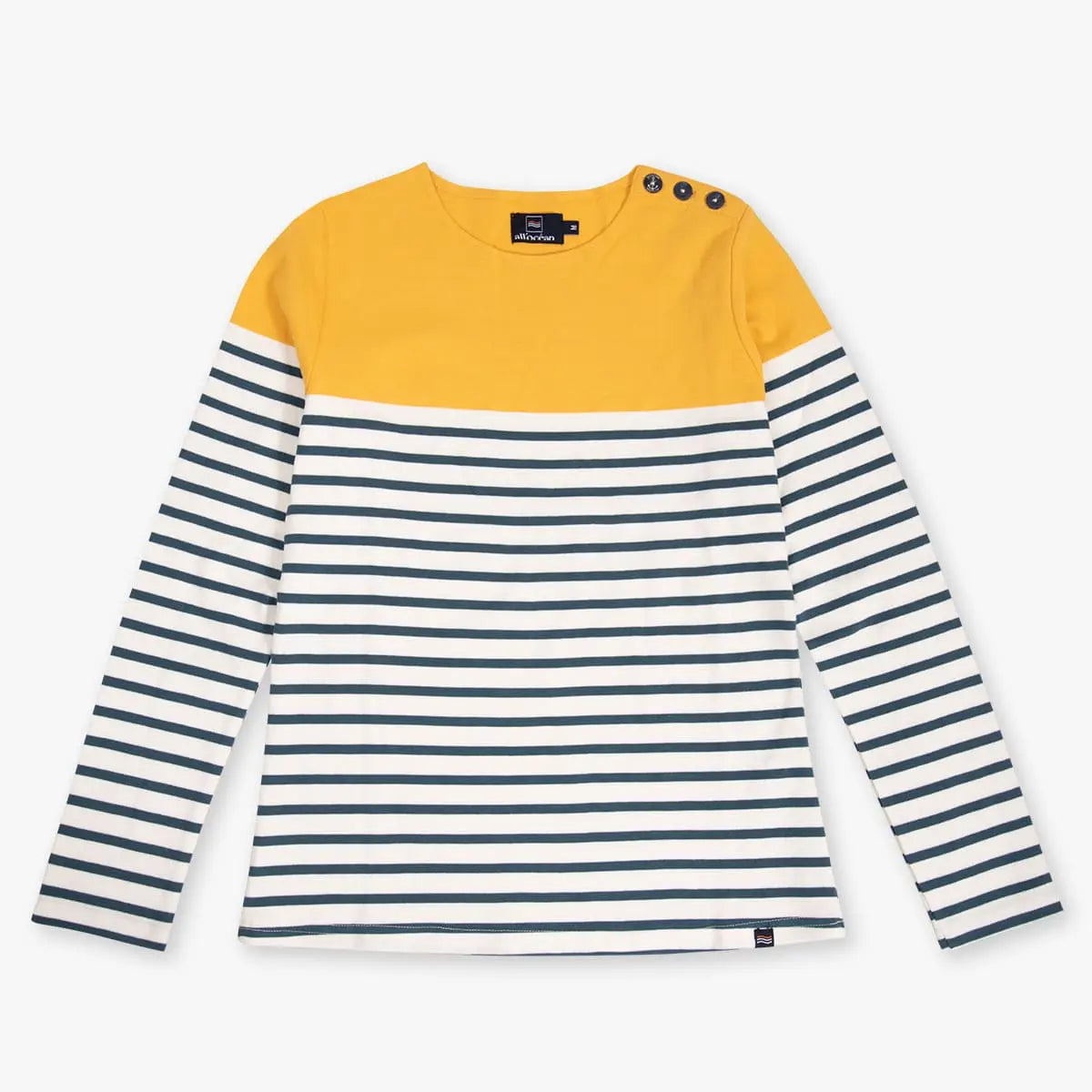 mariniere-manches-longues-amure-couleur-Curry-Ecru-Bleu-de-Paon