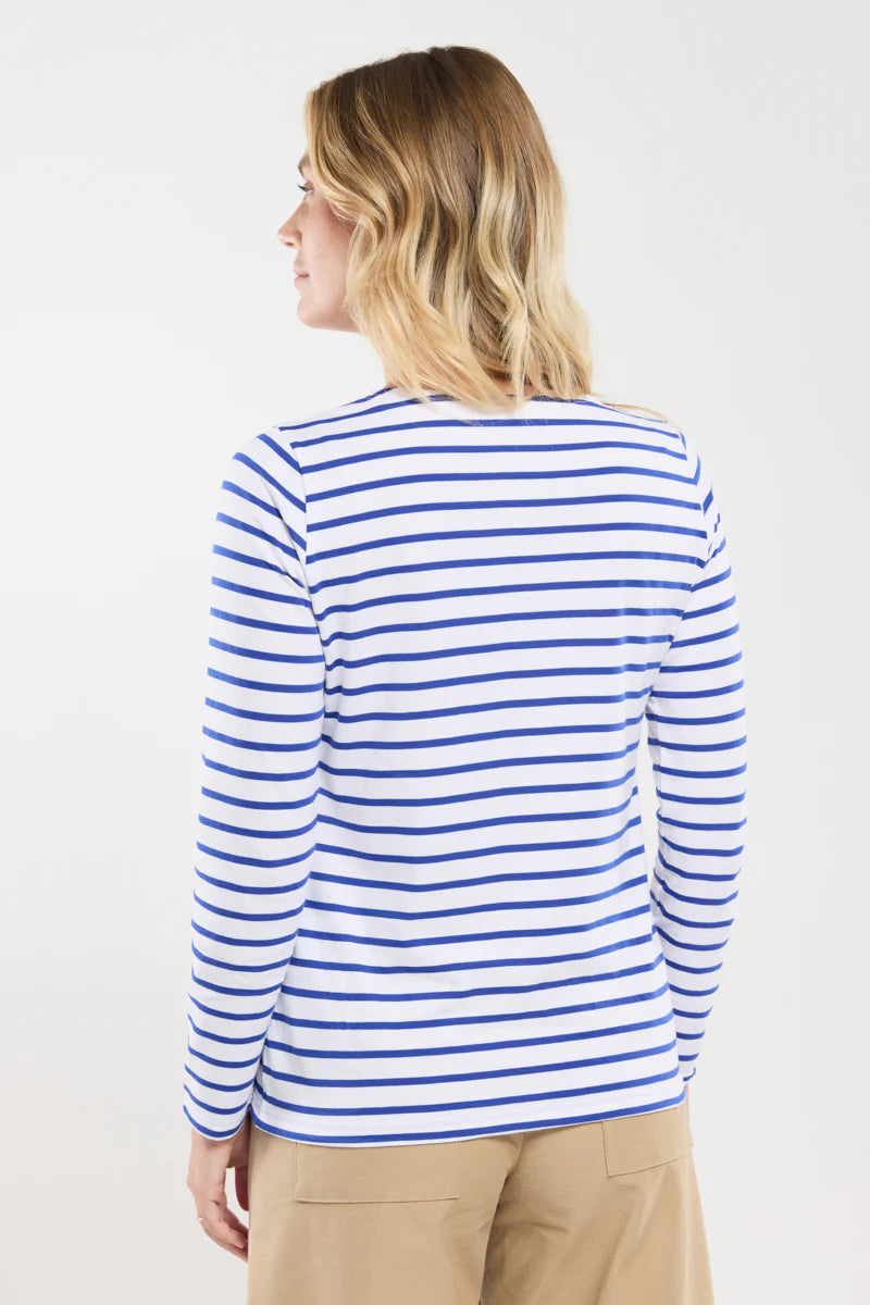 mariniere-plozevet-coton-leger-blanc-etoile-vue-proche