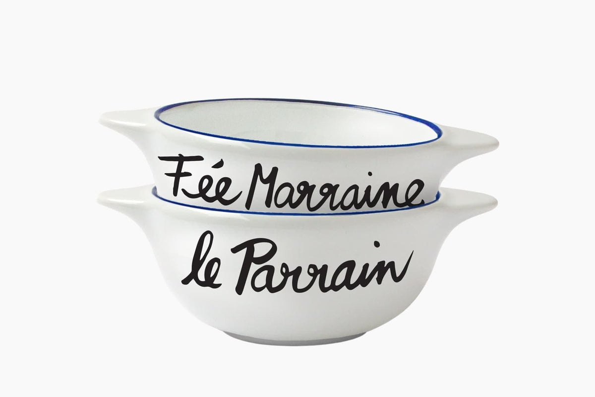 Bol Breton en Faïence - Le Parrain et fée marraine
